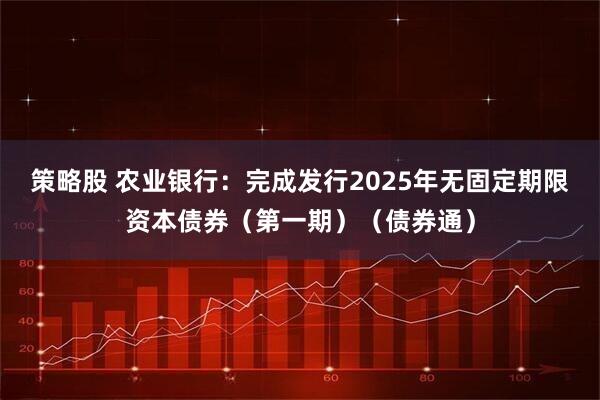 策略股 农业银行：完成发行2025年无固定期限资本债券（第一期）（债券通）